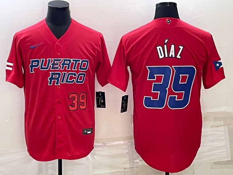 Men 2023 World Cub #39 Diaz Red Nike MLB Jersey3->more jerseys->MLB Jersey
